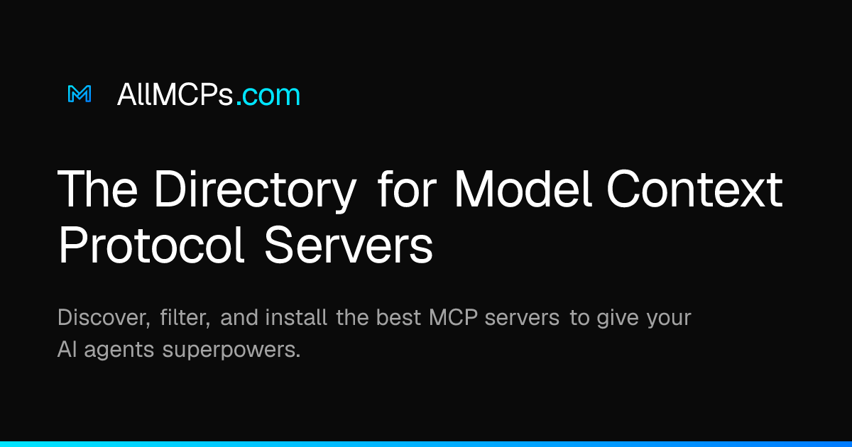 Show HN: AllMCPs – Directory of MCP Servers
